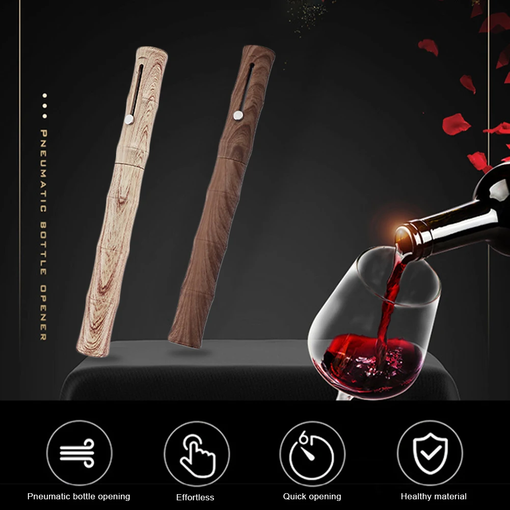 Air Pressure Bamboo Wine Bottle Opener Foil Cutter Stoppers Anti-skid Comfortable Handle Semi-automatic Alloy Drill Design
Air Pressure Bamboo Wine Bottle Opener Foil Cutter Stoppers Anti-skid Comfortable Handle Semi-automatic Alloy Drill Design