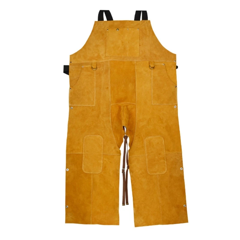 27RE Imitation Leather Welding Apron Split Leg with Multi Pockets Knee Cushion Heat Flame Resistant Heavy Duty Shop Bib
27RE Imitation Leather Welding Apron Split Leg with Multi Pockets Knee Cushion Heat Flame Resistant Heavy Duty Shop Bib