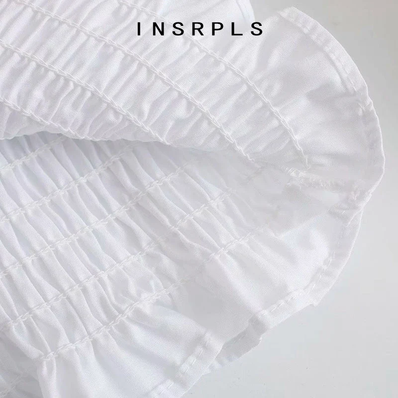 INSRPLS Women Fashion Smocked Elastic Ruffled Cropped Blouses Vintage Long Sleeve Back Zipper Female Shirts Chic Tops
INSRPLS Women Fashion Smocked Elastic Ruffled Cropped Blouses Vintage Long Sleeve Back Zipper Female Shirts Chic Tops