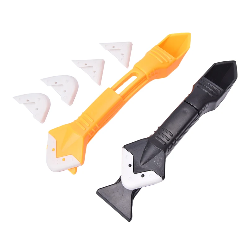 Стеклянный клей, угловой Скребок 3 в 1, инструмент для удаления силиконового герметика, металлическая головка 
Стеклянный клей, угловой Скребок 3 в 1, инструмент для удаления силиконового герметика, металлическая головка