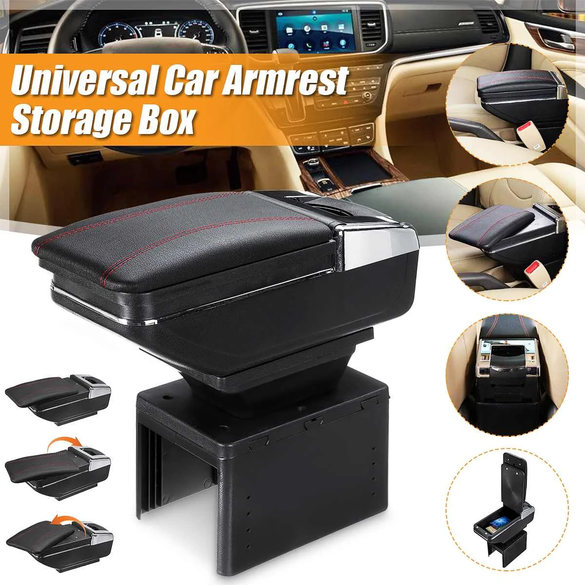 Universal Armrest Box Car Arm Rest Center Console Single-layer Storage Box Rotatable Central Armrest Store Content Box
Universal Armrest Box Car Arm Rest Center Console Single-layer Storage Box Rotatable Central Armrest Store Content Box