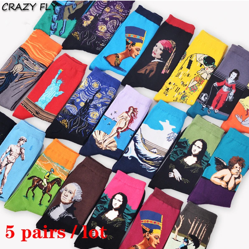Fashion Abstract Oil Painting Art Happy Socks Men Funny Art Dress Socks Color Lot Men Women Socks Set Print Van Gogh Art Socks
Fashion Abstract Oil Painting Art Happy Socks Men Funny Art Dress Socks Color Lot Men Women Socks Set Print Van Gogh Art Socks