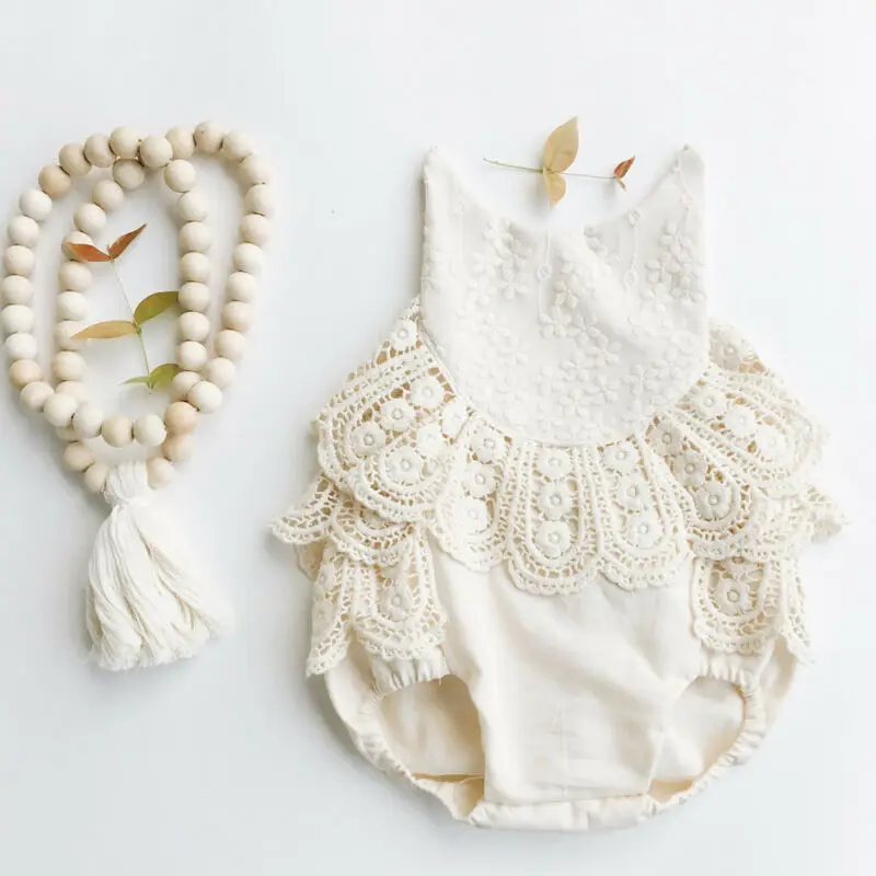 Newborn Baby Girl Clothes Ruffle Lace Backless Romper Sleeveless Cotton Linen Jumpsuit Baby Girl Summer Clothing 0-12M
Newborn Baby Girl Clothes Ruffle Lace Backless Romper Sleeveless Cotton Linen Jumpsuit Baby Girl Summer Clothing 0-12M