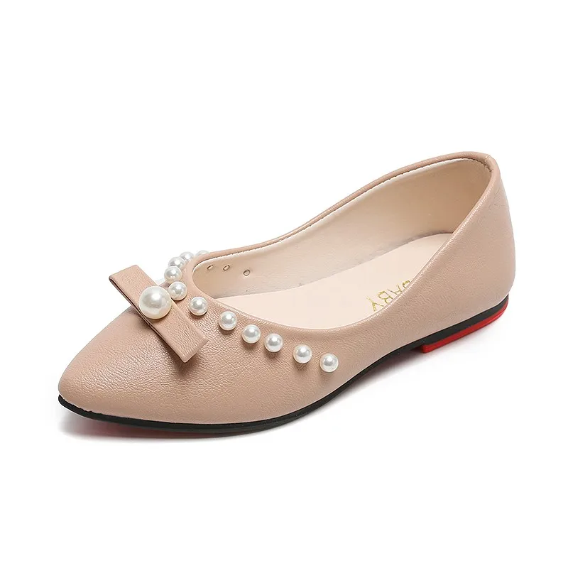 Fashion Elegant Pearls Children Girls Pointed Toe Flats Soft Leather Princess Shoes All Match 3-18 Years Old Kids Shoes Flat
Fashion Elegant Pearls Children Girls Pointed Toe Flats Soft Leather Princess Shoes All Match 3-18 Years Old Kids Shoes Flat