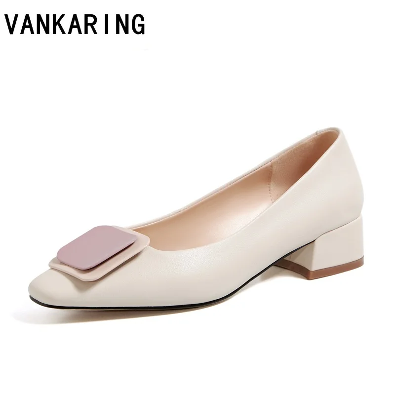 simple spring summer women's high heels designer genuine leather pumps ladies buckle dress party shoes square toe shallow pumps
simple spring summer women's high heels designer genuine leather pumps ladies buckle dress party shoes square toe shallow pumps