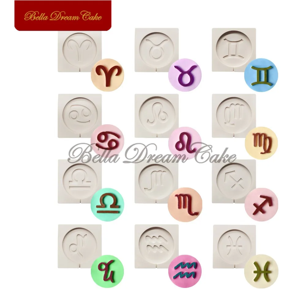 12 Constellation Symbols Silicone Mold Chocolate Cake Topper Moulds Cake Mould For Birthday Party Cake Decorating Tools Bakeware
12 Constellation Symbols Silicone Mold Chocolate Cake Topper Moulds Cake Mould For Birthday Party Cake Decorating Tools Bakeware