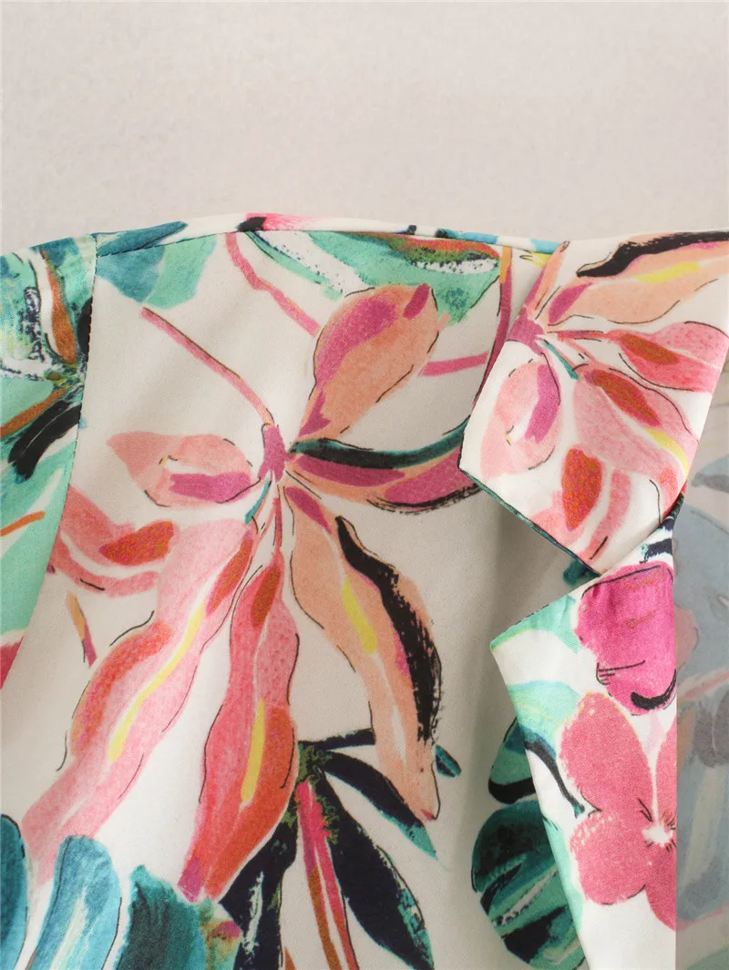 H.SA Summer Short Blouse Floral print Women 2020 Notched-Neck Formal Shirts Short Style Plaid Tops Elegant OL Workewear Blouses