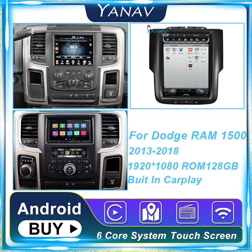 128GB For Dodge RAM 1500 2013 2015 2016 Android 9 2Din GPS Navigation Tesla screen Car Radio Car Multimedia Auto Radio Headunit
128GB For Dodge RAM 1500 2013 2015 2016 Android 9 2Din GPS Navigation Tesla screen Car Radio Car Multimedia Auto Radio Headunit