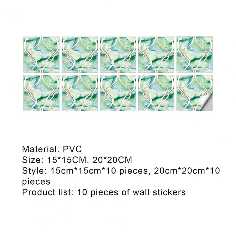 10Pcs New Style Fashion Wall Sticker DIY Self Adhesive PVC Decorative Tile Decal for Kitchen Hotel Bedroom Decor Supplies
10Pcs New Style Fashion Wall Sticker DIY Self Adhesive PVC Decorative Tile Decal for Kitchen Hotel Bedroom Decor Supplies