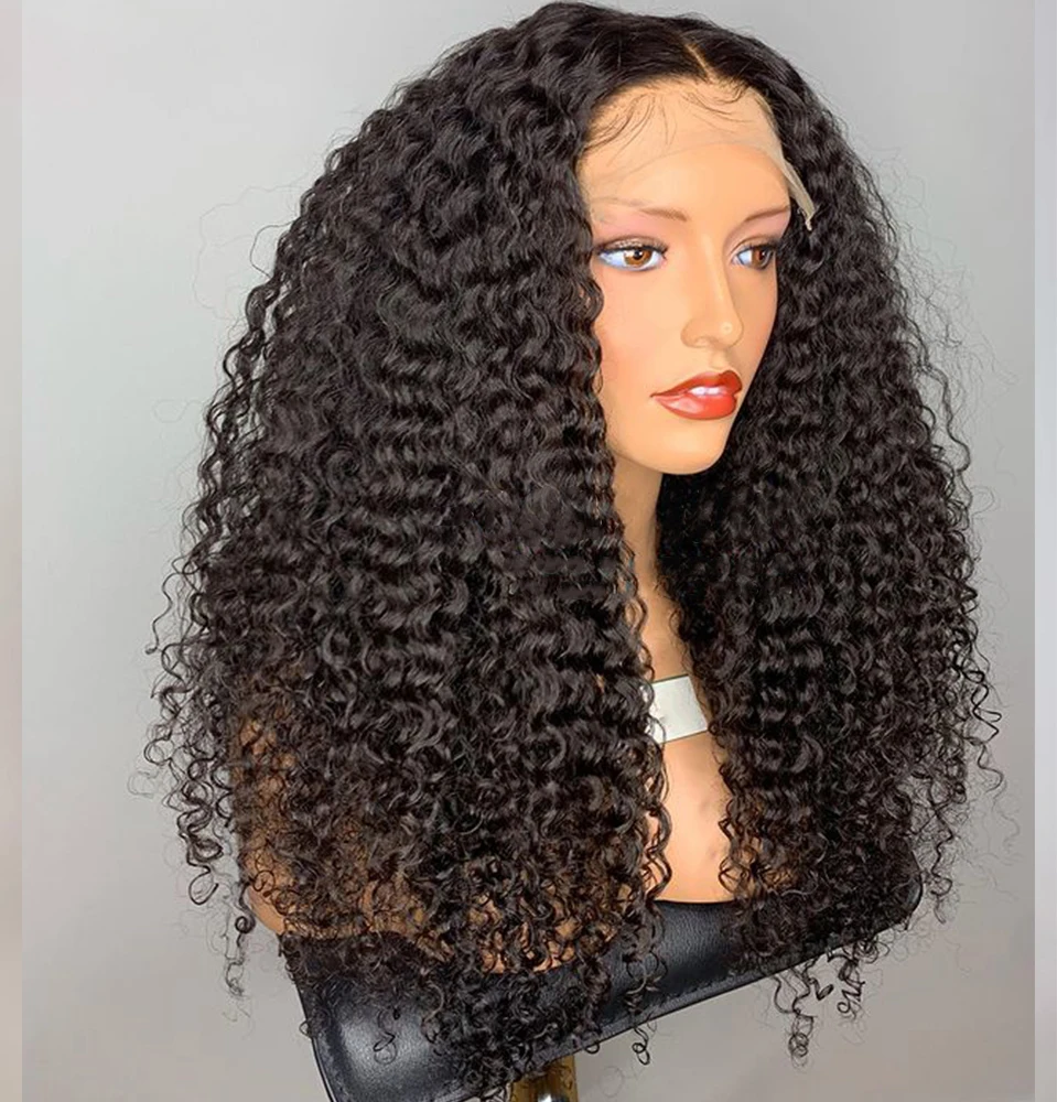 180% Density Brazilian Preplucked Remy Kinky Curly Black Deep Part 13x4 Lace Front Human Hair Wig With Babyhair Can Dye
180% Density Brazilian Preplucked Remy Kinky Curly Black Deep Part 13x4 Lace Front Human Hair Wig With Babyhair Can Dye