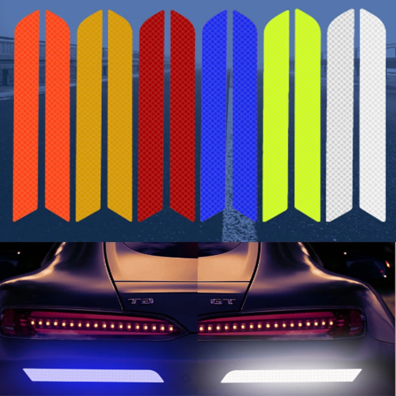 2Pcs/pair Car Bumper Reflective Strip Warning Wheel Rim Eyebrow Warning Light Stickers Safety Mark Car styling Stickers
2Pcs/pair Car Bumper Reflective Strip Warning Wheel Rim Eyebrow Warning Light Stickers Safety Mark Car styling Stickers