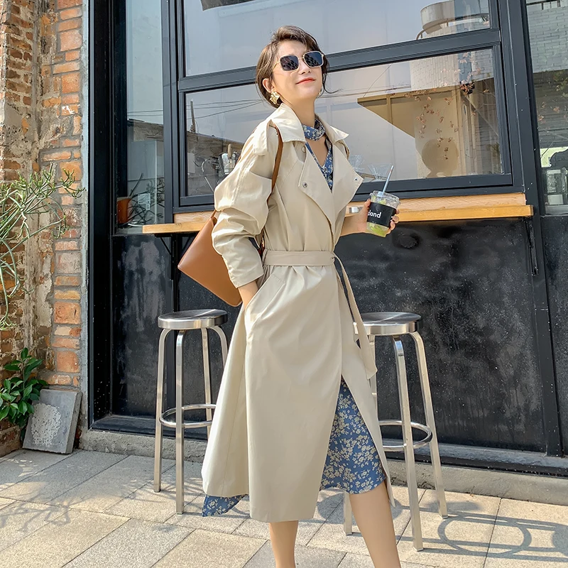 Women Turn-Down Collar Long Trend Coat Female Sashes Korean Style Casual Outwear Long Sleeve Loose Vintage Windbreaker
Women Turn-Down Collar Long Trend Coat Female Sashes Korean Style Casual Outwear Long Sleeve Loose Vintage Windbreaker