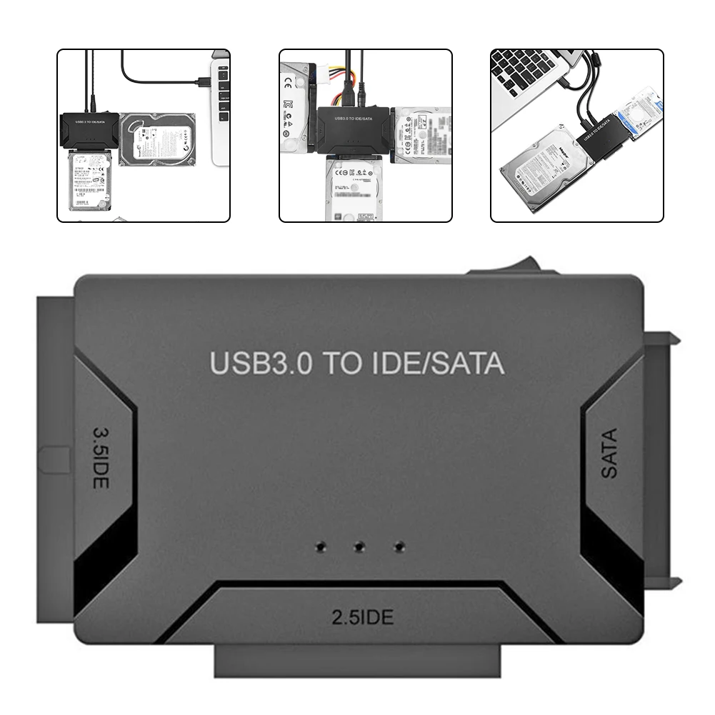 USB 3.0 To SATA IDE ATA Data Adapter 3 In 1 For PC Laptop 2.5" 3.5" HDD Hard Disk Driver With Power SATA To USB Cable
USB 3.0 To SATA IDE ATA Data Adapter 3 In 1 For PC Laptop 2.5" 3.5" HDD Hard Disk Driver With Power SATA To USB Cable