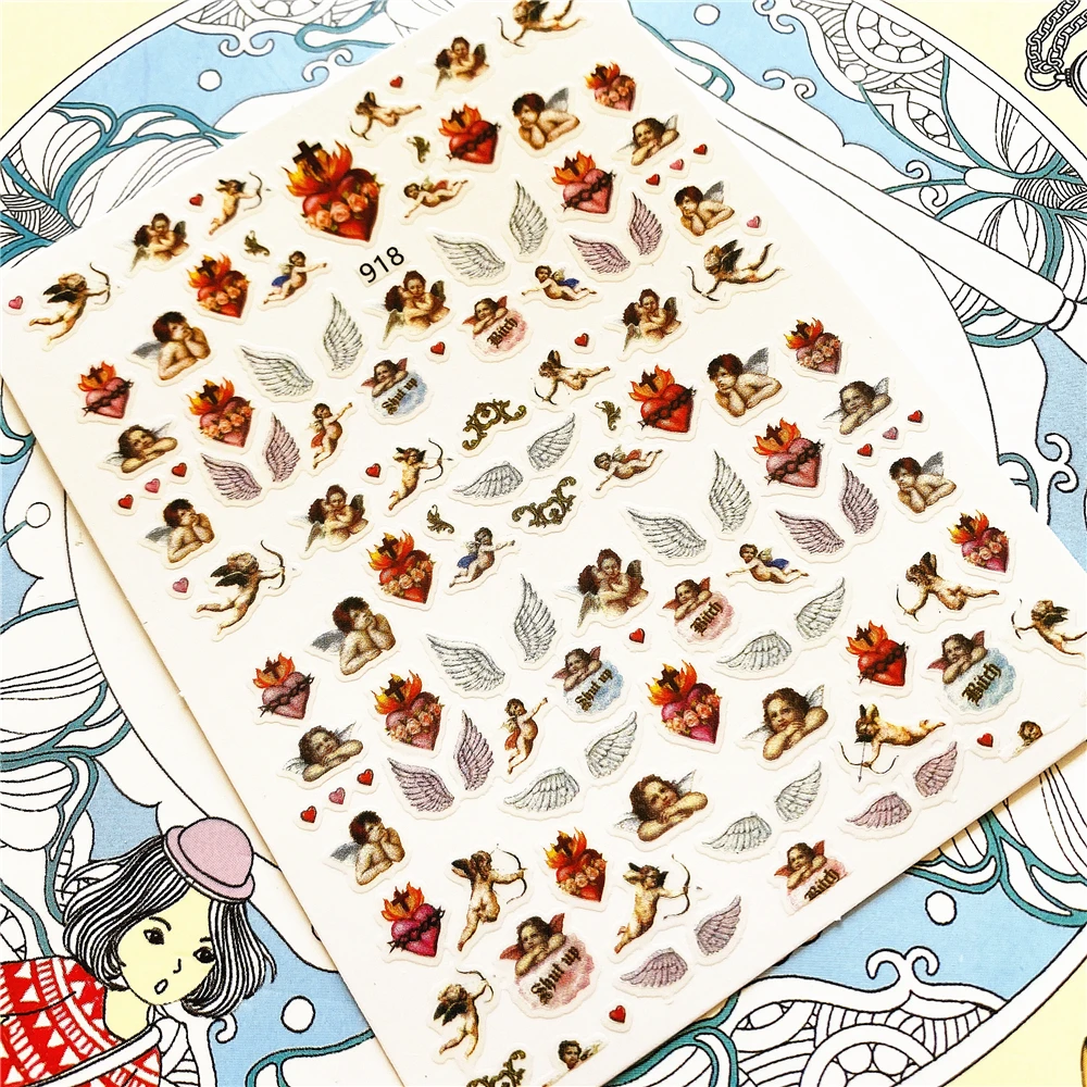 913 918 Angel cupid jesus maria 3D Back glue Nail Art Stickers Decals Sliders Nail ornament decoration
913 918 Angel cupid jesus maria 3D Back glue Nail Art Stickers Decals Sliders Nail ornament decoration
