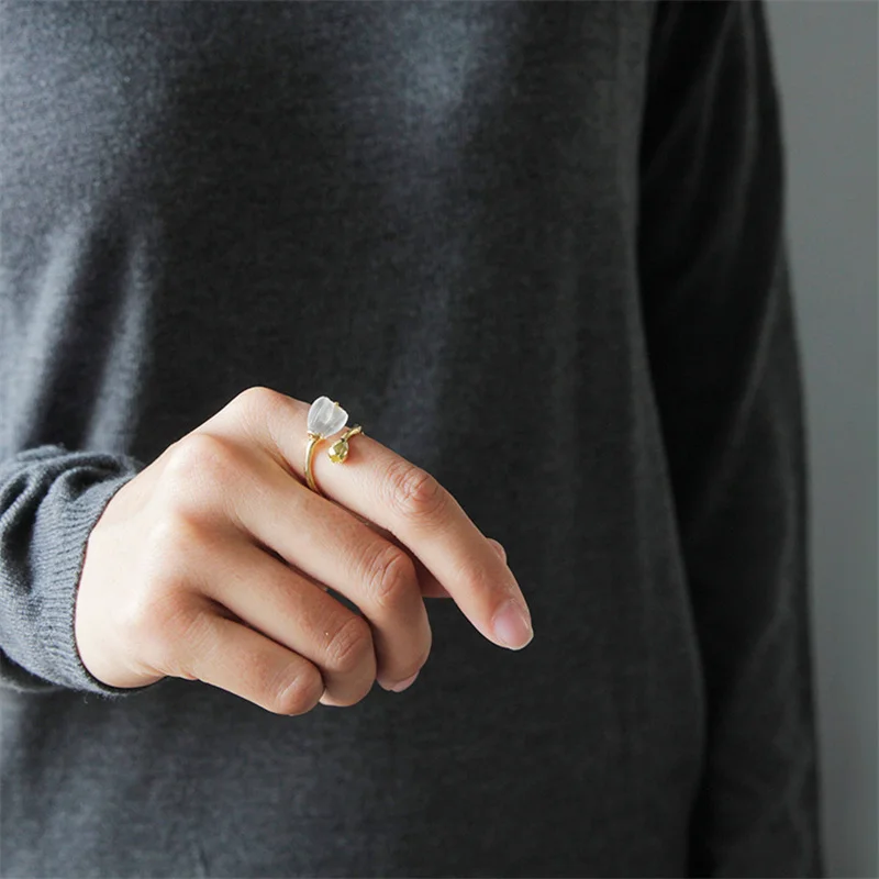 INATURE Natural Crystal Flower Branch Opening Adjustable Rings for Women 925 Sterling Silver Jewelry
INATURE Natural Crystal Flower Branch Opening Adjustable Rings for Women 925 Sterling Silver Jewelry