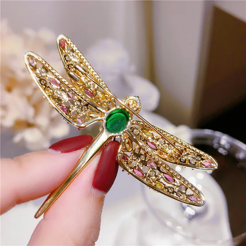 French super flash pin green chalcedony texture colorful zircon dragonfly brooch brooch feminine coat sweater accessories 
French super flash pin green chalcedony texture colorful zircon dragonfly brooch brooch feminine coat sweater accessories