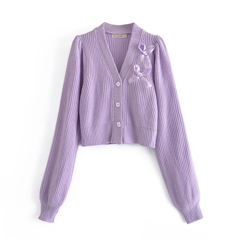 KRSB Autumn Winter Women's v-Neck Single-Breasted Long-Sleeved Sweater Coat Bow Loose Knit Sweater Za Girly Style
KRSB Autumn Winter Women's v-Neck Single-Breasted Long-Sleeved Sweater Coat Bow Loose Knit Sweater Za Girly Style