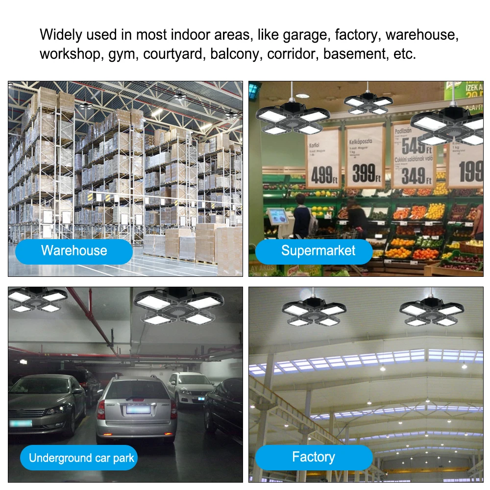 Super Bright Industrial Lighting 30-120W E27 Led Fan Garage Light 6000LM 220V 6000K Led High Bay Industrial Lamp for workshop
Super Bright Industrial Lighting 30-120W E27 Led Fan Garage Light 6000LM 220V 6000K Led High Bay Industrial Lamp for workshop