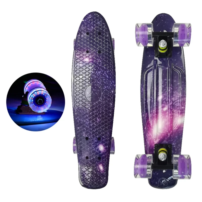 448D 22inch Complete Mini Cruiser Skateboard Longboard Flashing Wheels Fish Skate Board
448D 22inch Complete Mini Cruiser Skateboard Longboard Flashing Wheels Fish Skate Board