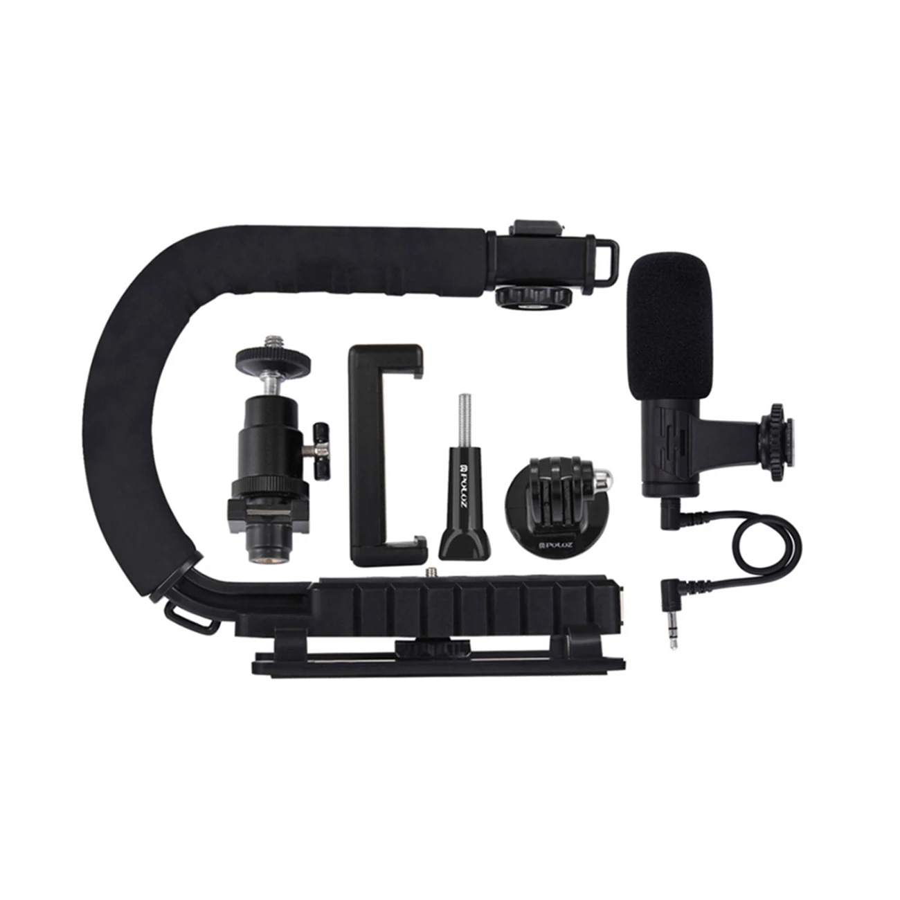 PULUZ PKT3011 Portable Handheld DV Bracket U/C Shape Stabilizer Video Microphone Kit for SLR Camera Accessories
PULUZ PKT3011 Portable Handheld DV Bracket U/C Shape Stabilizer Video Microphone Kit for SLR Camera Accessories
