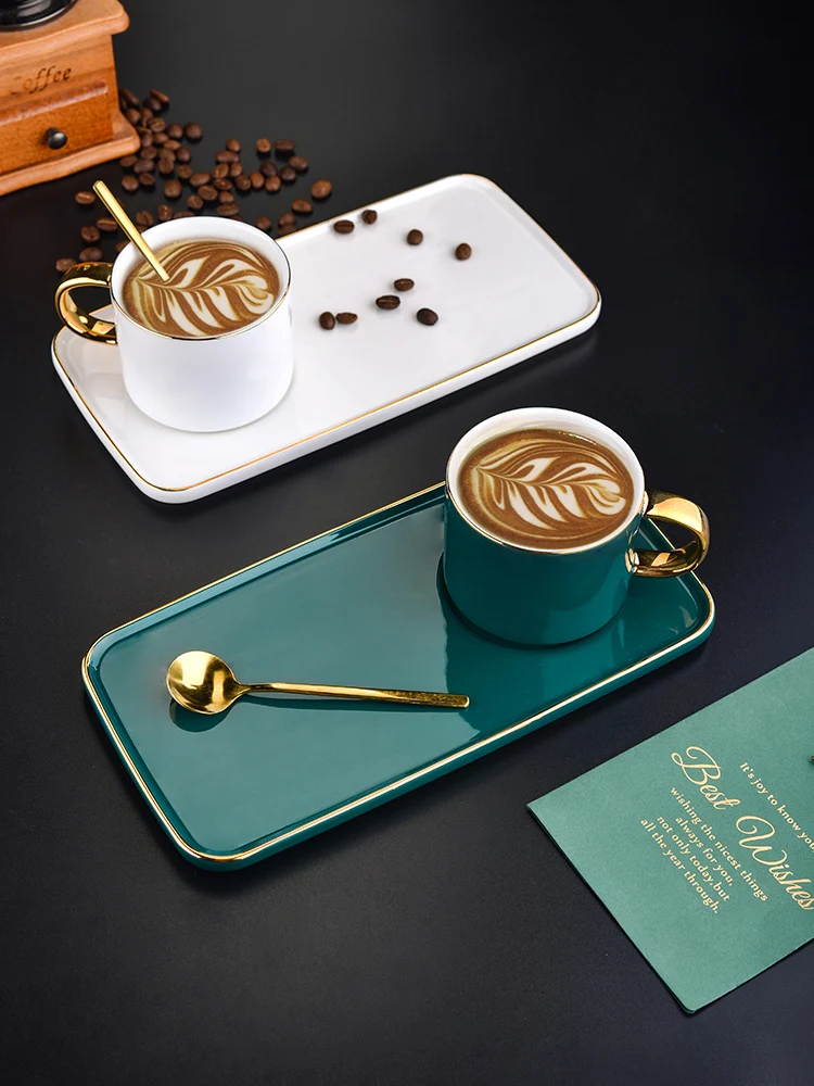 Simple Modern Luxury Coffee Cup Art Spoon Saucer Gift Ceramic Coffee Cup Set Reusable Nordic Tazza Colazione Teacups BK50BD
Simple Modern Luxury Coffee Cup Art Spoon Saucer Gift Ceramic Coffee Cup Set Reusable Nordic Tazza Colazione Teacups BK50BD