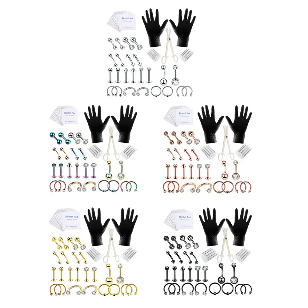 Body Piercing Tools Kit Tattoo Kits Stainless Steel Ear Nose Ring Tongue Eyebrow Piercing Needles Tattoo Accessories 47PCS
Body Piercing Tools Kit Tattoo Kits Stainless Steel Ear Nose Ring Tongue Eyebrow Piercing Needles Tattoo Accessories 47PCS