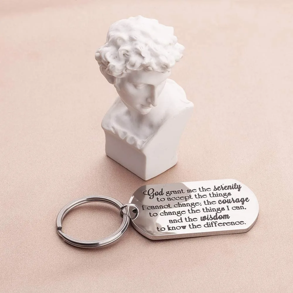 Christian Key Chain Serenity Prayer Gift Sobriety Recovery Gifts for Woman Men Teen Boy Girls Religious Gift Keyring for Him Her
Christian Key Chain Serenity Prayer Gift Sobriety Recovery Gifts for Woman Men Teen Boy Girls Religious Gift Keyring for Him Her