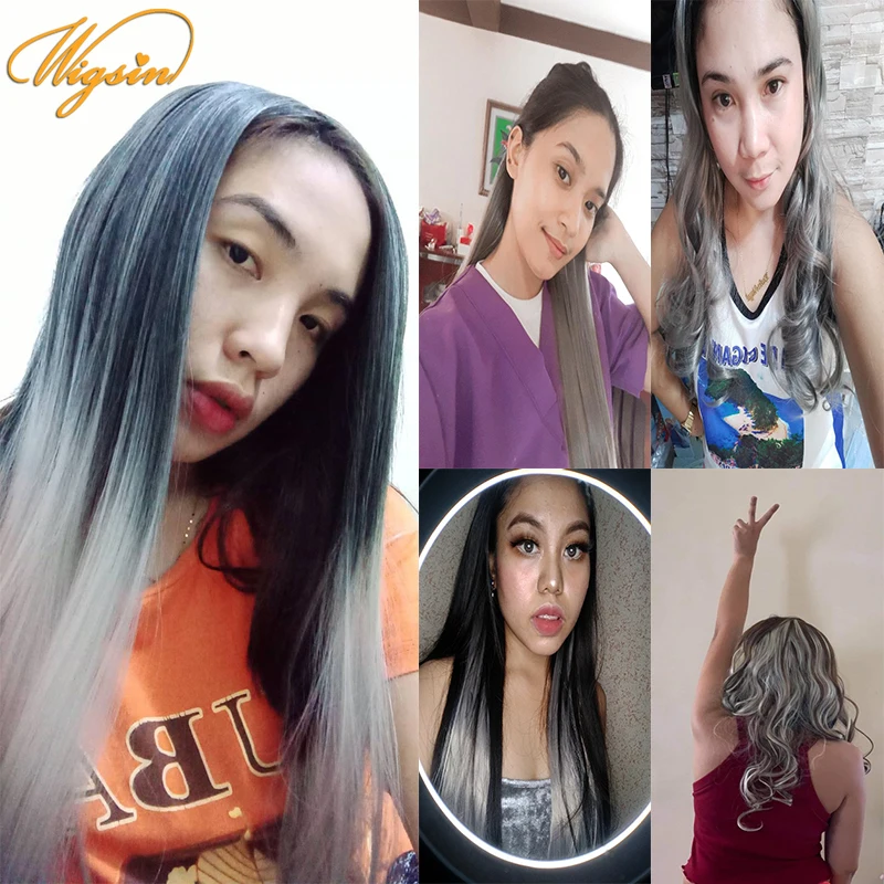 WIGSIN Synthetic 24Inch Long Straight Curly Hair Extension Clip in One Piece Hair Invisible Black Gray Hairpiece for Women
WIGSIN Synthetic 24Inch Long Straight Curly Hair Extension Clip in One Piece Hair Invisible Black Gray Hairpiece for Women