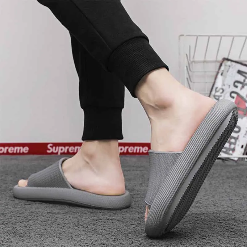 Man Slippers Beach Thick Sole Soft Couple Bathroom Non-Slip Fashion Light Indoor Man Sandals Bread Trampled To Death Shoes
Man Slippers Beach Thick Sole Soft Couple Bathroom Non-Slip Fashion Light Indoor Man Sandals Bread Trampled To Death Shoes