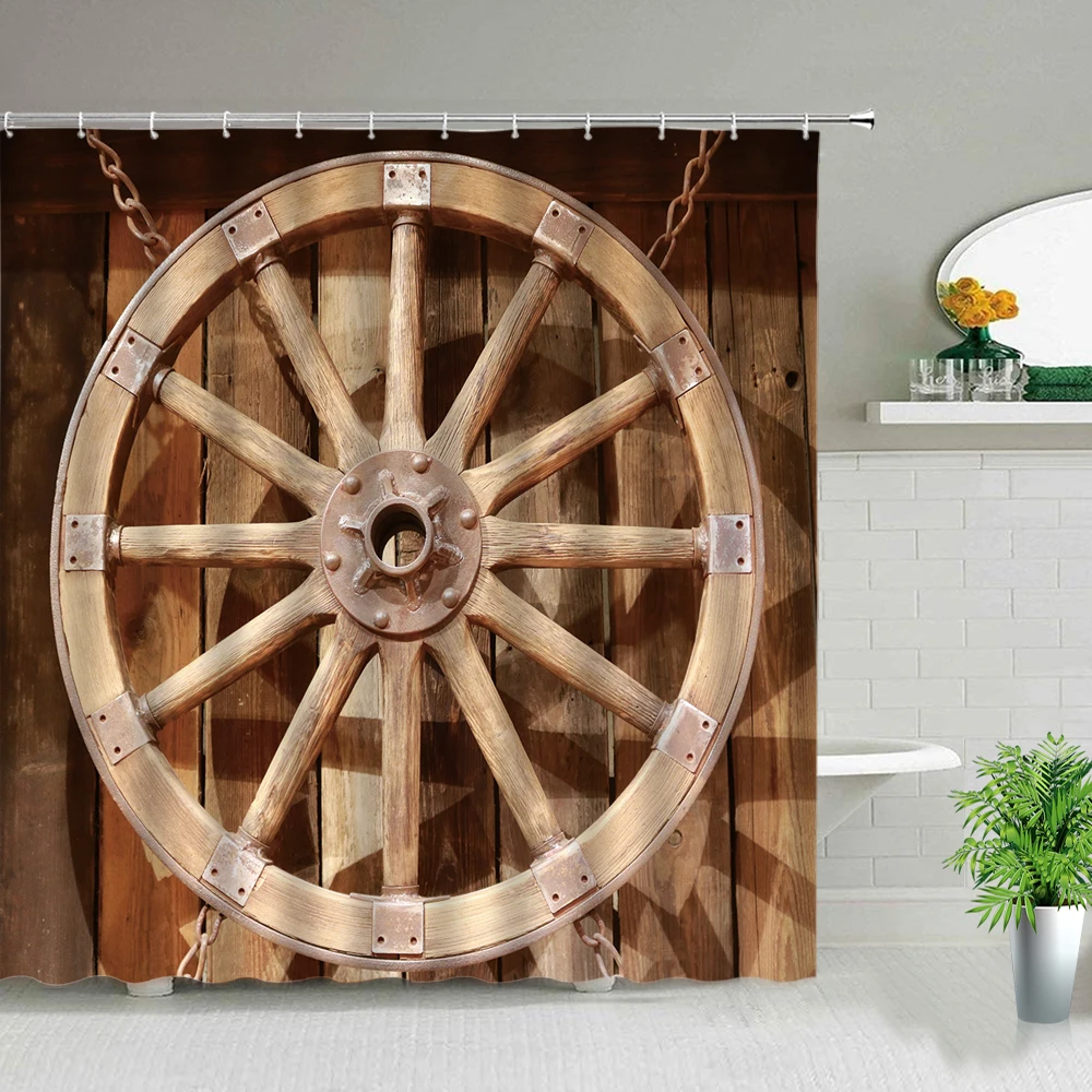 Retro Wooden Wheel Print Shower Curtain Rudder Sea Navigation Bathroom Screen Waterproof Fabric Bathtub Decor Hanging Curtains
Retro Wooden Wheel Print Shower Curtain Rudder Sea Navigation Bathroom Screen Waterproof Fabric Bathtub Decor Hanging Curtains