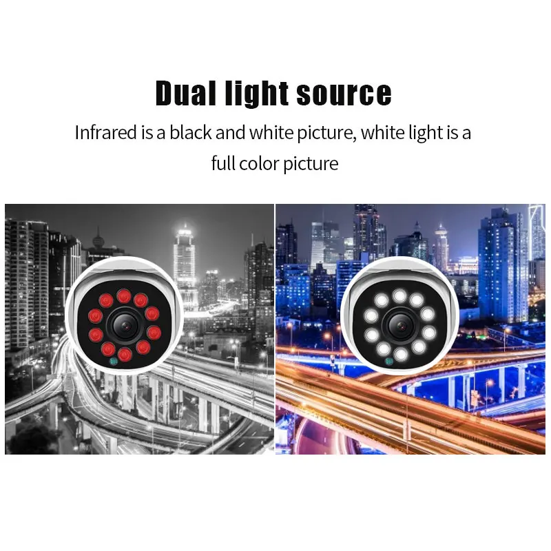 10 LED CCTV HD 1080P Wifi IP Camera Outdoor Waterproof Auto Tracking Pal CMOS Sensor 200W Two Way Audio Night Vision PTZ Camera