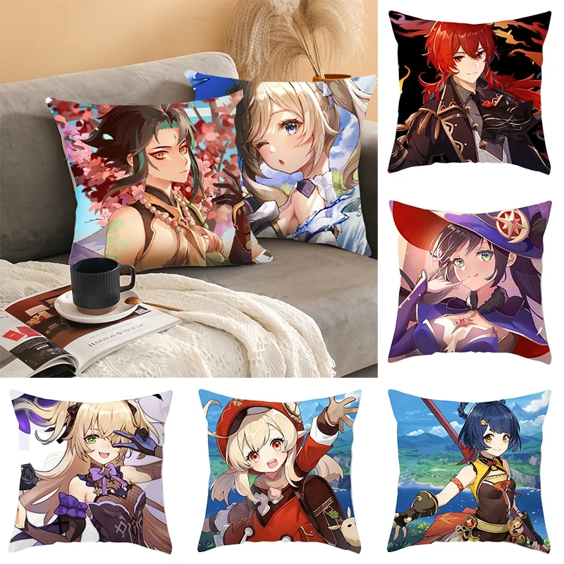 Genshin Impact Pillowcase Square Pillow Cover Game Anime Covers Cute Plush Stuffed Doll Throw Pillowcase for Student Bedroom
Genshin Impact Pillowcase Square Pillow Cover Game Anime Covers Cute Plush Stuffed Doll Throw Pillowcase for Student Bedroom