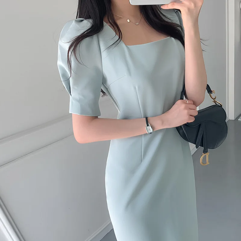2020 Summer Sexy Solid Long Dress Women Summer Slim Party Dress Short Sleeve Square Neck Ladies Elegant Vestidso White Dress
2020 Summer Sexy Solid Long Dress Women Summer Slim Party Dress Short Sleeve Square Neck Ladies Elegant Vestidso White Dress