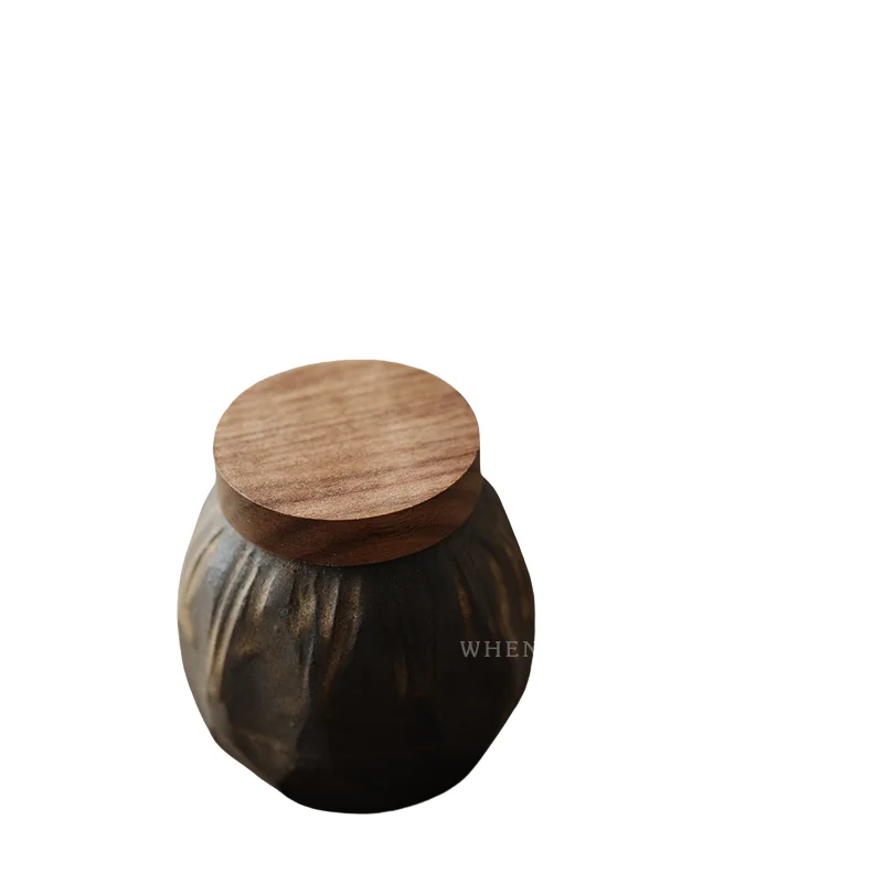 Japanese Storage Tea Caddy Ceramic Black Vintage Sugar Tea Container Ceramic Salt Canister Scatola Latta Tea Canister OA50TC 
Japanese Storage Tea Caddy Ceramic Black Vintage Sugar Tea Container Ceramic Salt Canister Scatola Latta Tea Canister OA50TC