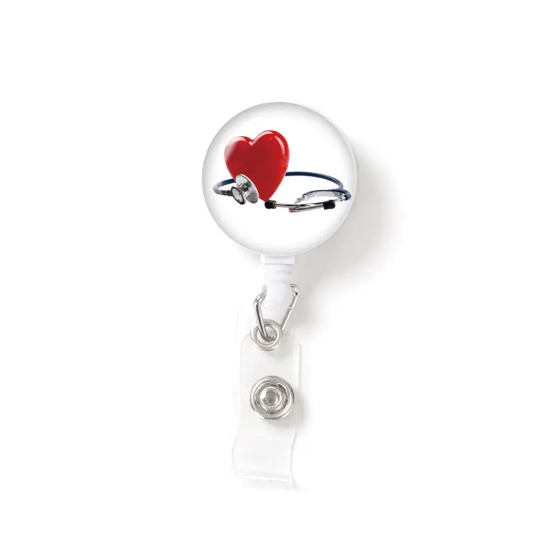 New Design 1 Piece Quality Retractable Nurse Badge Reel Clip Cute Love Heart Stethoscope Doctor Student Ic Id Card Badge Holder
New Design 1 Piece Quality Retractable Nurse Badge Reel Clip Cute Love Heart Stethoscope Doctor Student Ic Id Card Badge Holder