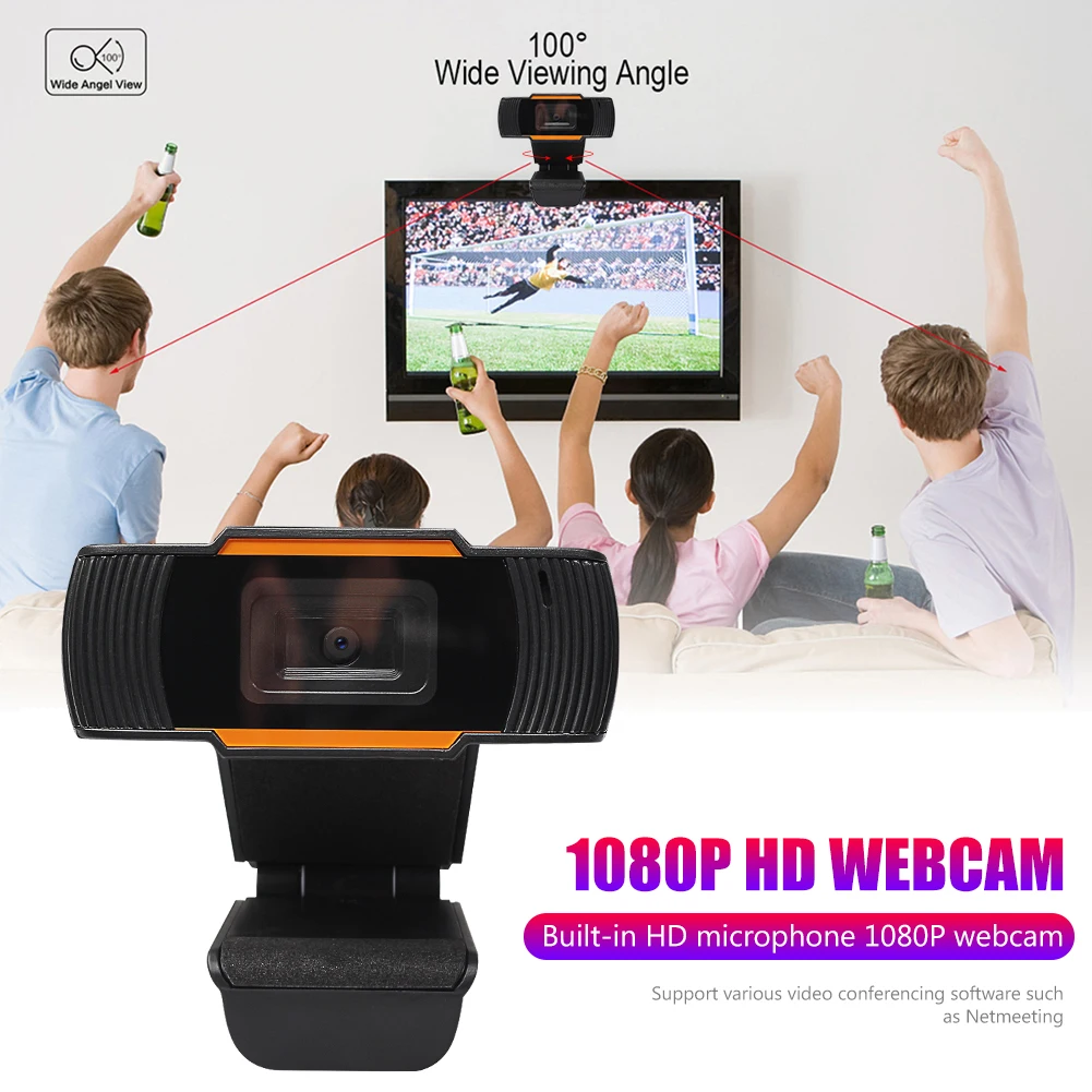 1080P HD Webcam with Built-in MIC Microphone USB 2.0 Plug n Play Web Camera Rotatable Widescreen Video for PC Laptop Desktop
1080P HD Webcam with Built-in MIC Microphone USB 2.0 Plug n Play Web Camera Rotatable Widescreen Video for PC Laptop Desktop