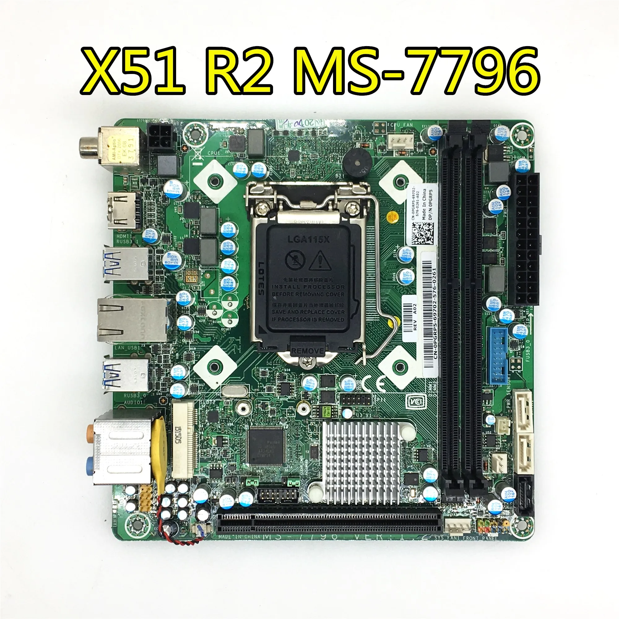 Pre-shipment test For Alienware X51 R2 MS-7796 DP/N: 0PGRP5 PGRP5 1150 H87 Original Used motherboard
Pre-shipment test For Alienware X51 R2 MS-7796 DP/N: 0PGRP5 PGRP5 1150 H87 Original Used motherboard