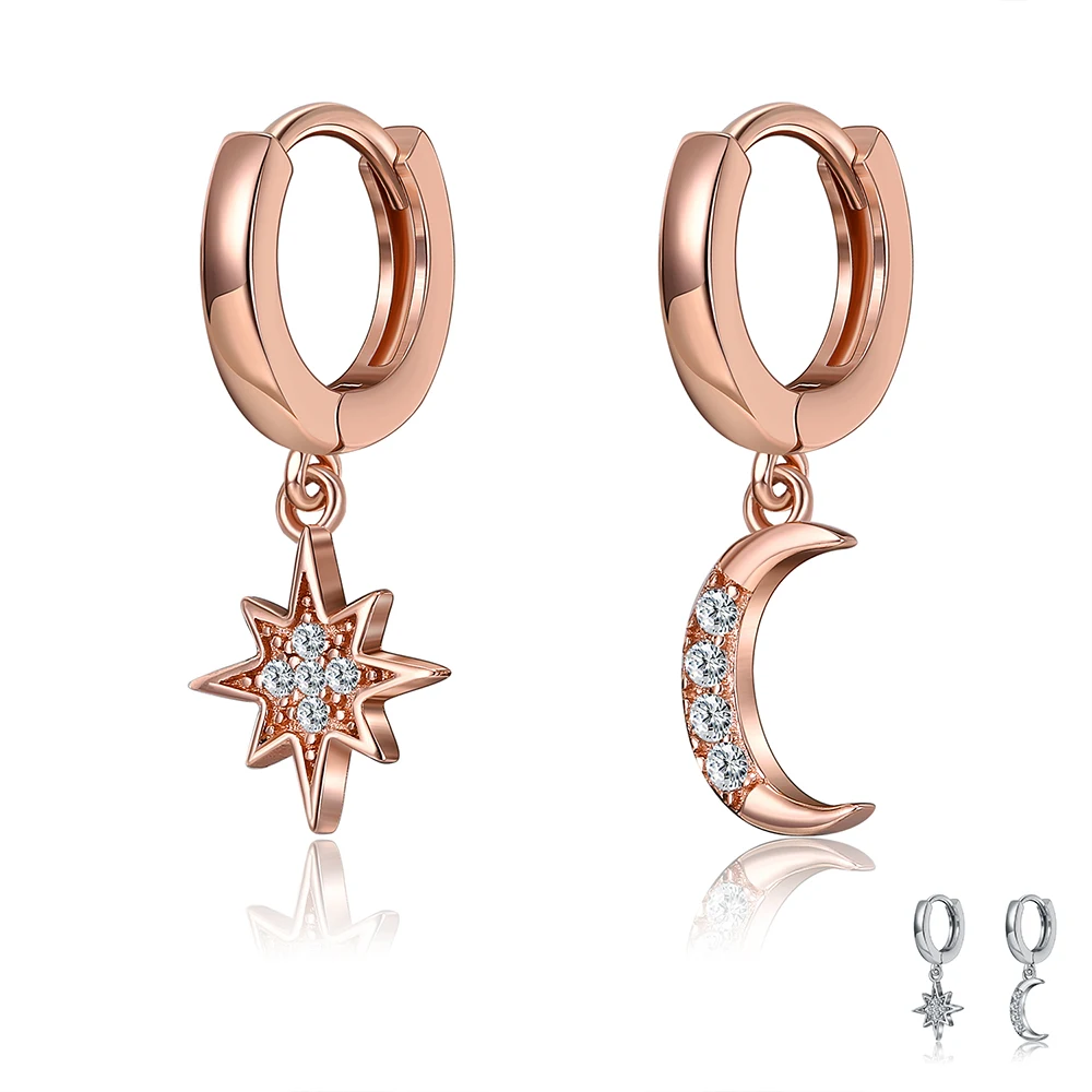 SILVERHOO Geometric Drop Earrings Korean Asymmetric Star And Moon Earrings For Women Sterling Silver 925 Jewelry Anniversary
SILVERHOO Geometric Drop Earrings Korean Asymmetric Star And Moon Earrings For Women Sterling Silver 925 Jewelry Anniversary