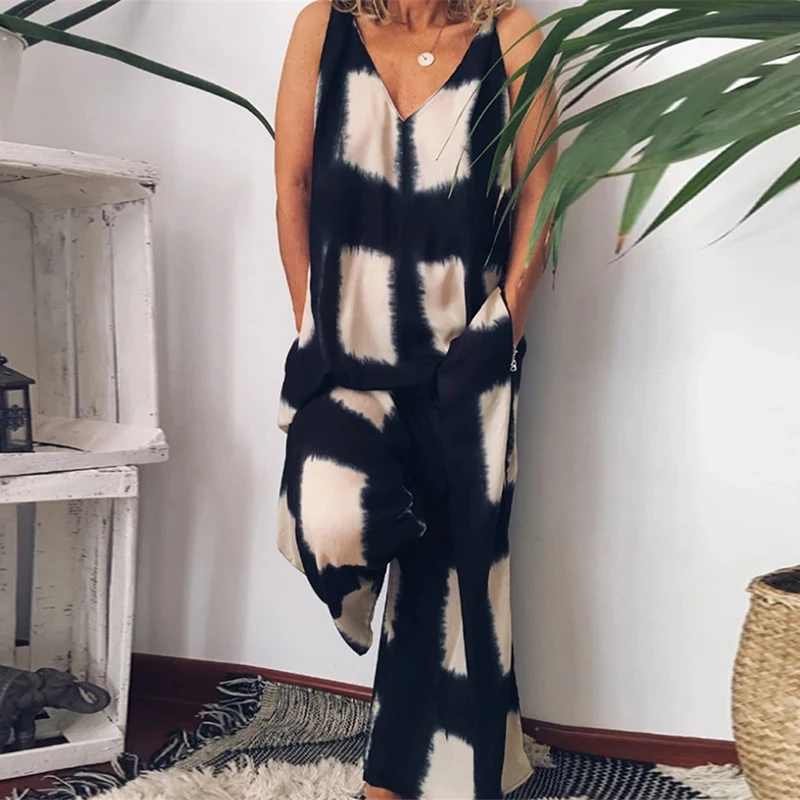 Women Summer Jumpsuits Casual Sleeveless Jumpsuits Fashion Ladies Boho Printed Bodysuit Loose Long Pant Trousers Overalls
Women Summer Jumpsuits Casual Sleeveless Jumpsuits Fashion Ladies Boho Printed Bodysuit Loose Long Pant Trousers Overalls