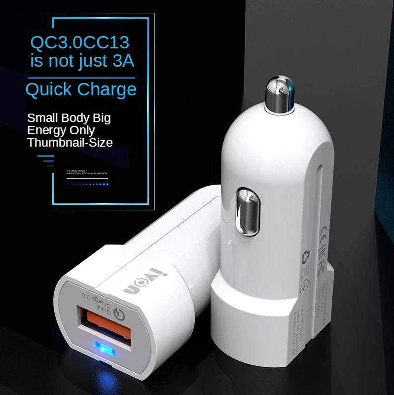 IVON CC13 Mini Thumb Car Charger For IPhone Samsung Fast Charging QC 3.0 Car-Charger For Xiaomi Huawei Car Phone USB Charger
IVON CC13 Mini Thumb Car Charger For IPhone Samsung Fast Charging QC 3.0 Car-Charger For Xiaomi Huawei Car Phone USB Charger