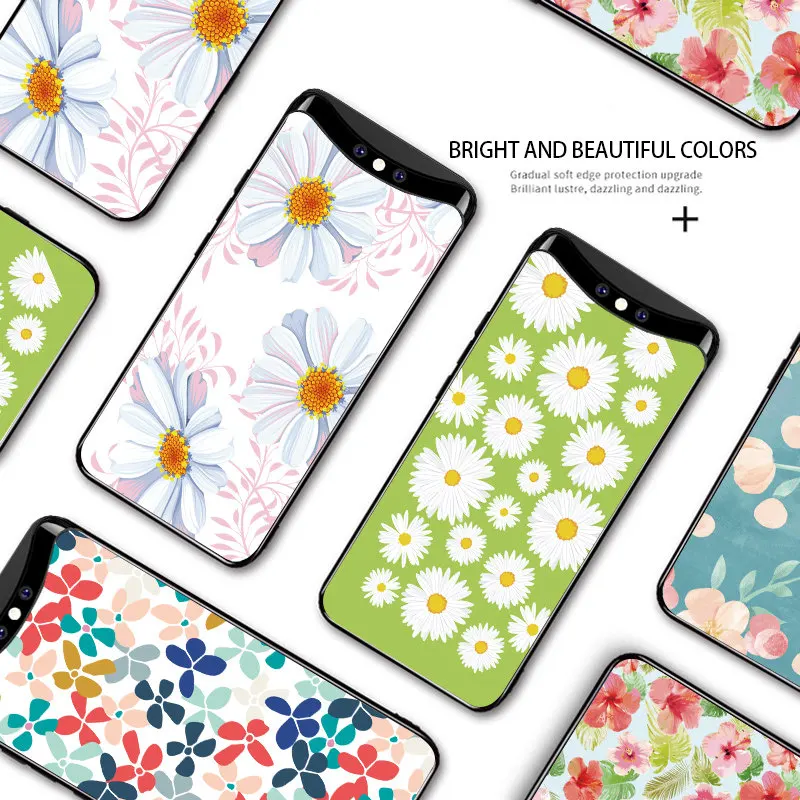 Модный Элегантный чехол с цветочным узором для OPPO F3 F5 F7 F9 Pro F11 Find X мягкий