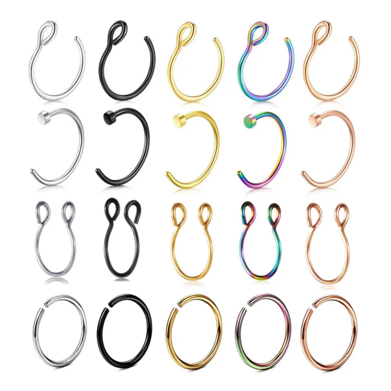 OTOKY U/C Shaped Fake Nose Ring Hoop Septum Rings 5 Color Korean 1PCS Stainless Steel Nose Fake Piercing Light Punk Jewelry
OTOKY U/C Shaped Fake Nose Ring Hoop Septum Rings 5 Color Korean 1PCS Stainless Steel Nose Fake Piercing Light Punk Jewelry