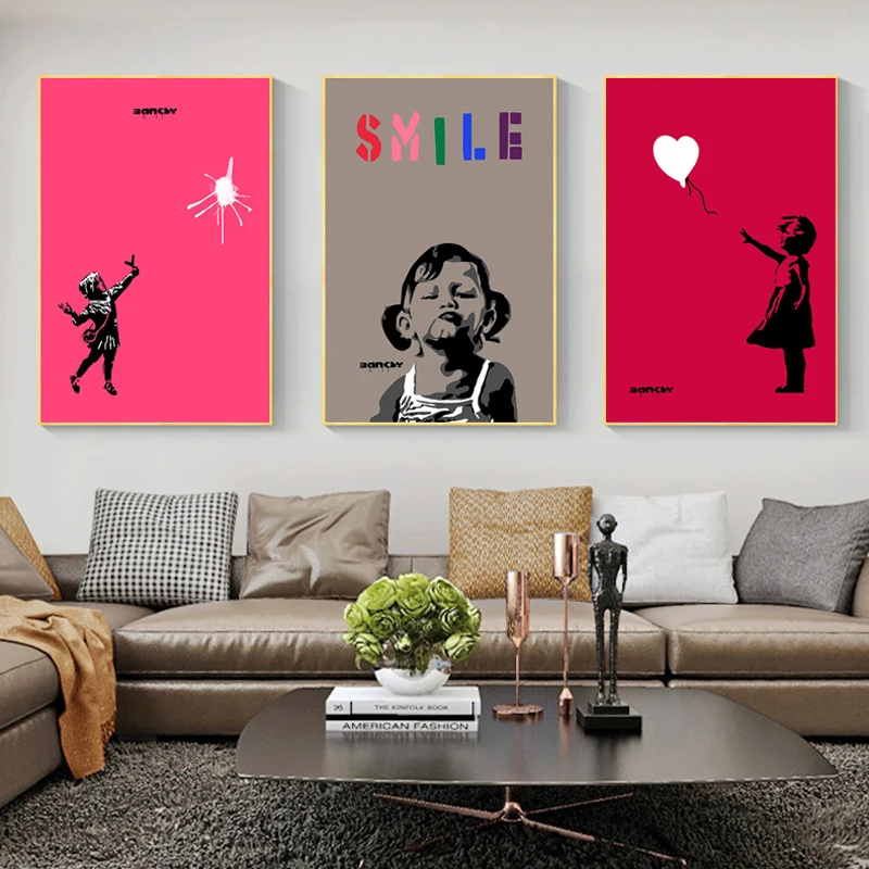 Abstract Graffiti Banksy Canvas Painting Girl Holding Balloon Poster Print Wall Art Pictures for Living Room Home Decoration
Abstract Graffiti Banksy Canvas Painting Girl Holding Balloon Poster Print Wall Art Pictures for Living Room Home Decoration