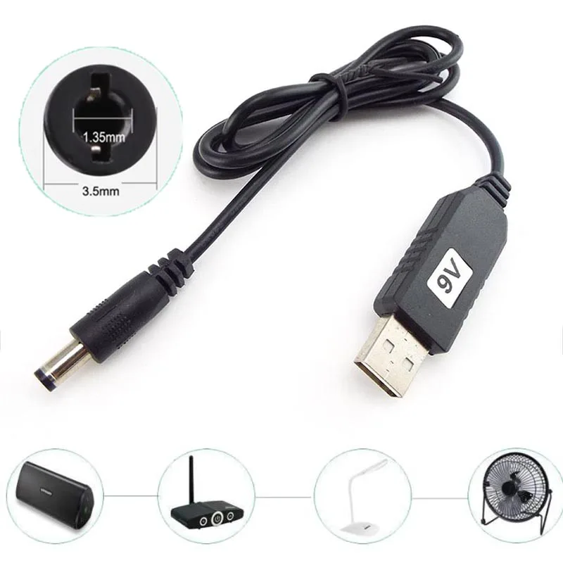 DC 9V USB Step UP Booster Cable Connector 5.5mm*2.1mm Plug Jack Power Adapter Type A USB Boost Line for Modem Router
DC 9V USB Step UP Booster Cable Connector 5.5mm*2.1mm Plug Jack Power Adapter Type A USB Boost Line for Modem Router