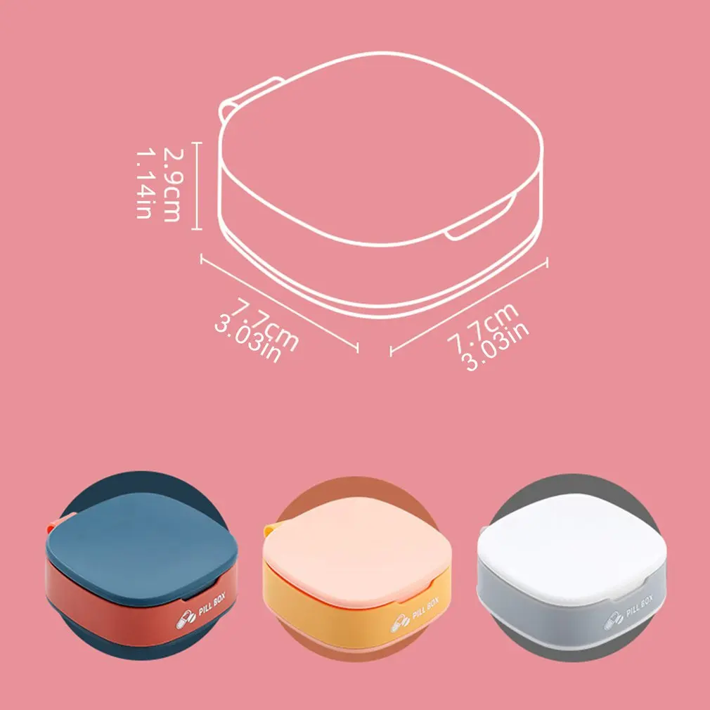 Portable Silicone Mini Dispensing Compartment Storage Box Medicine Box Dispenser Organizer Tablet Box