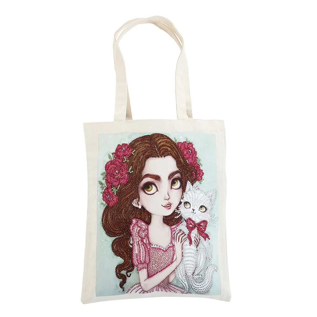 5D Diamond Painting Handbag Creative DIY Pretty Girl Painted By Special Shaped Diamonds Rhinestone Cross Stitch Fashion Tote Bag
5D Diamond Painting Handbag Creative DIY Pretty Girl Painted By Special Shaped Diamonds Rhinestone Cross Stitch Fashion Tote Bag