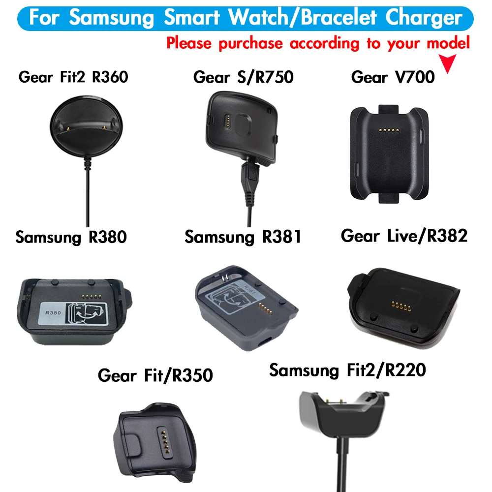 USB Charging Cable Base Smart Watch For Samsung Gear Fit 2 / R220 R350 R360 / Gear S R750 / V700 R380 R381 / Gear Live / R382
USB Charging Cable Base Smart Watch For Samsung Gear Fit 2 / R220 R350 R360 / Gear S R750 / V700 R380 R381 / Gear Live / R382