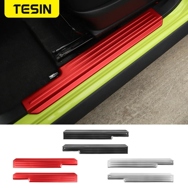 TESIN Car Door Sill Scuff Plate Guard Threshold Cover Nerf Bars Running Boards For Suzuki Jimny 2019-2021 Exterior Accessories
TESIN Car Door Sill Scuff Plate Guard Threshold Cover Nerf Bars Running Boards For Suzuki Jimny 2019-2021 Exterior Accessories