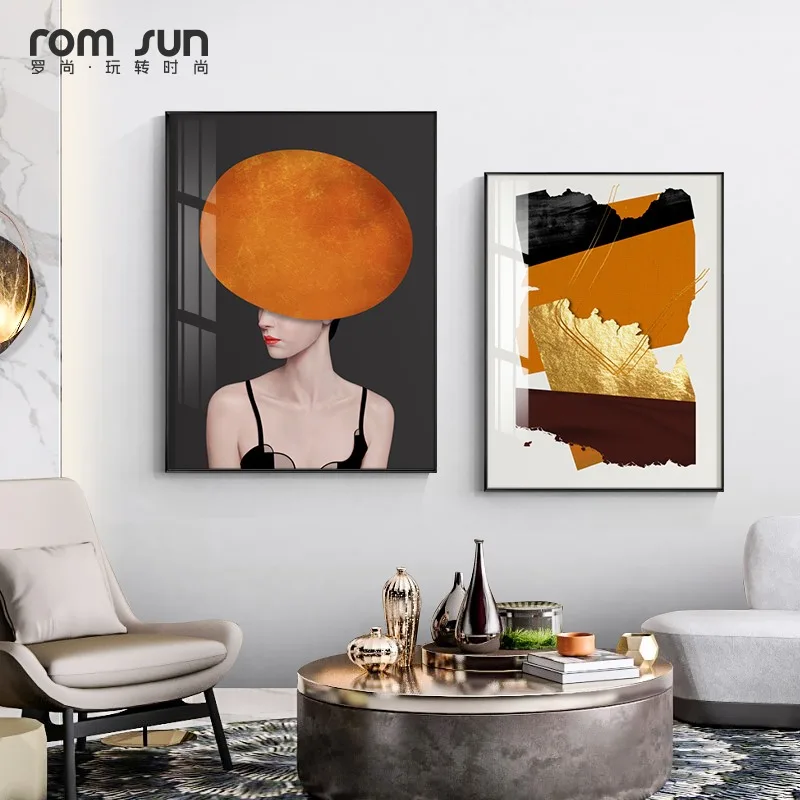 Fashion Figure and Color Blocks Canvas Painting Ladies Orange Poster Print Modern Home Decor Gold Wall Art Living Room Picture
Fashion Figure and Color Blocks Canvas Painting Ladies Orange Poster Print Modern Home Decor Gold Wall Art Living Room Picture