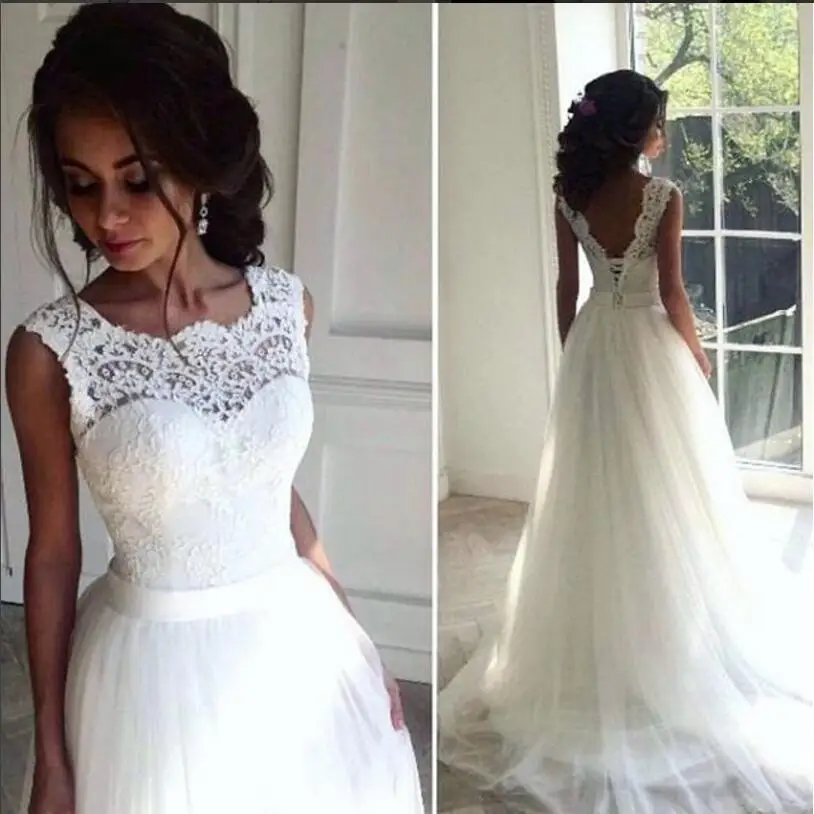 Lace Cheap robe de mariee 2019 Beach Wedding Dresses vestido de noiva A-line Tulle Bridal gown Vintage Chic Long Wedding dress
Lace Cheap robe de mariee 2019 Beach Wedding Dresses vestido de noiva A-line Tulle Bridal gown Vintage Chic Long Wedding dress